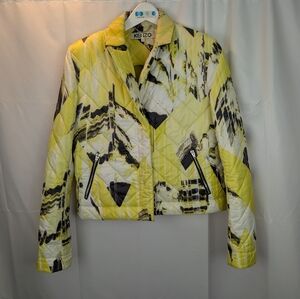 Kenzo Women's Yellow and Black Jacke Size M (36) In VGUC